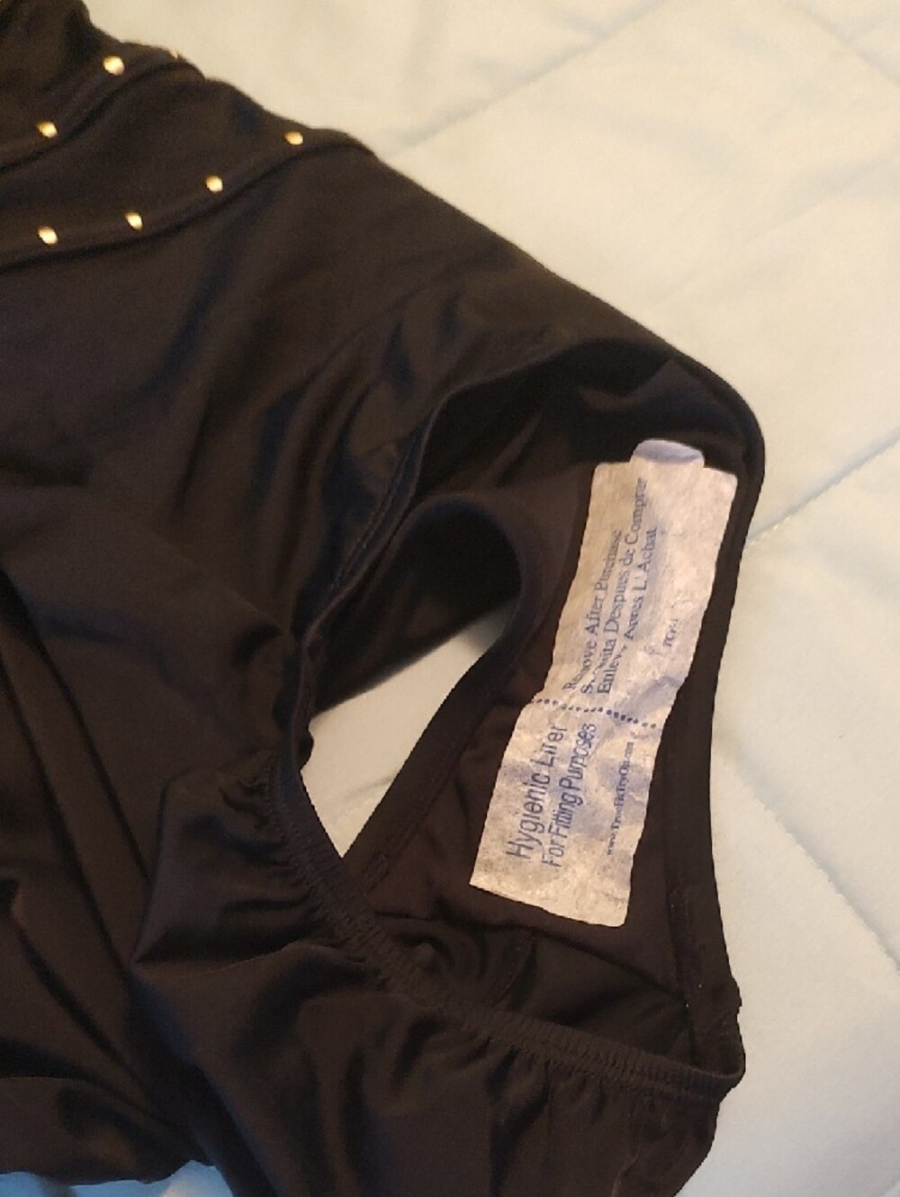 Longitude Black One-Piece Swimsuit with Gold Accents - Picture 6 of 10